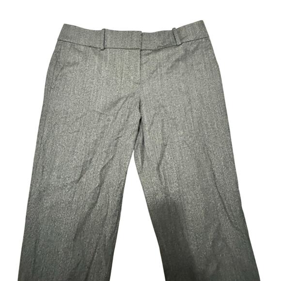 Ann Taylor Wool Blend Slim Ankle Pants Size 8 Gray Zip Hem Stretch Work Trousers - Picture 2 of 8